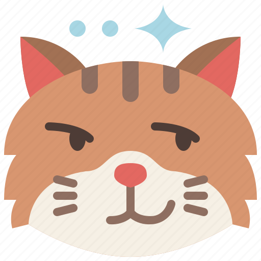 Animal, cat, emoji, emotion, feeling, pet, smirking icon - Download on Iconfinder