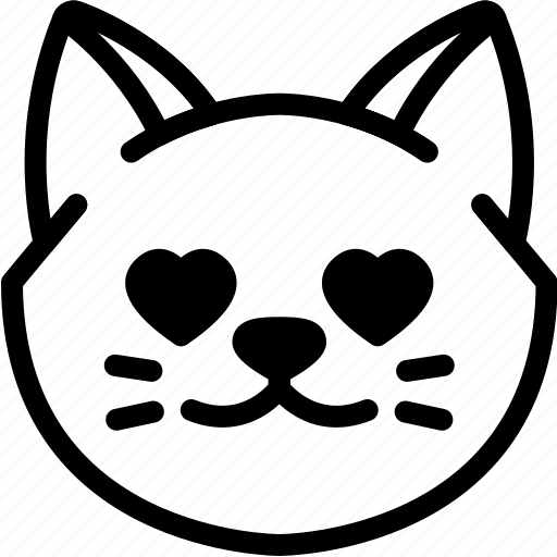 Cat, emoji, emotion, expression, face, feeling, love icon - Download on Iconfinder
