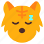 sleeping, cat, animal, wildlife, emoji 