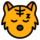 sleeping, cat, animal, wildlife, emoji
