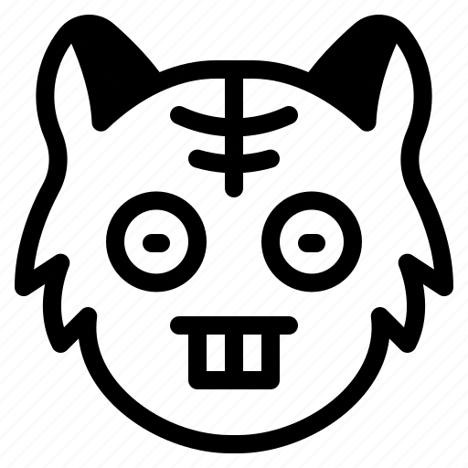 Intelligent, cat, animal, wildlife, emoji icon - Download on Iconfinder