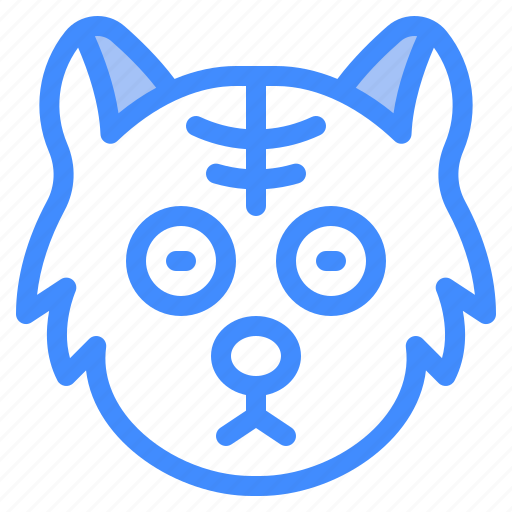 Shocked, cat, animal, wildlife, emoji icon - Download on Iconfinder