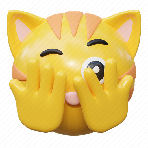 Peeking, eye, cat, emoticon, 3d, icon, illustration 3D illustration - Download on Iconfinder