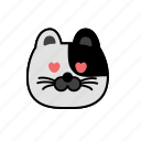 cat, character, emoji, like, love 