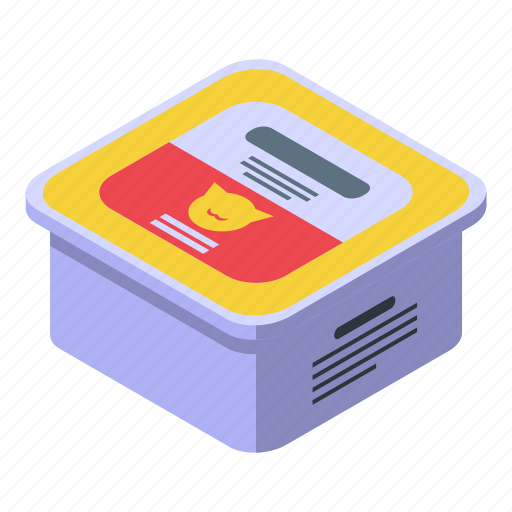 Can, cat, food, isometric icon - Download on Iconfinder