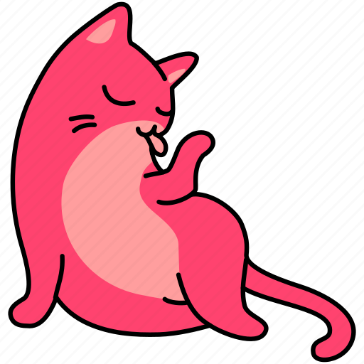 Animal, cat, clean, grace, groom, pet, wash icon - Download on Iconfinder