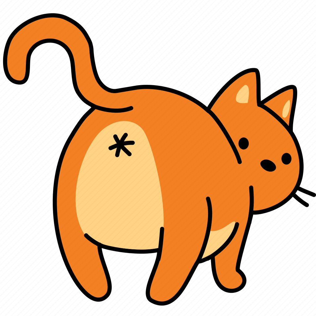 Animal, back, butt, cat, feline, hole, pet icon - Download on Iconfinder