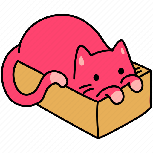 Animal, box, cat, cozy, feline, hide, pet icon - Download on Iconfinder