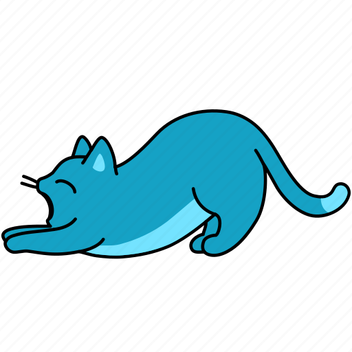 Animal, cat, feline, lazy, pet, stretch, yawn icon - Download on Iconfinder