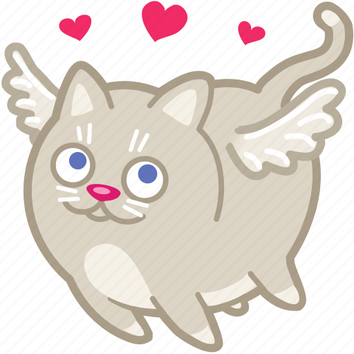 Angel, cat, cupid, heart, love, romantic, valentine icon - Download on Iconfinder