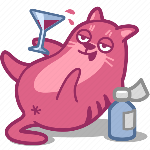 Alcohol, booze, cat, cocktail, drunk, glass, pet icon - Download on Iconfinder
