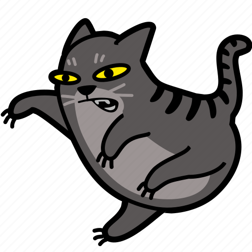Angry, carate, cat, fight, jump, karate, leap icon - Download on Iconfinder