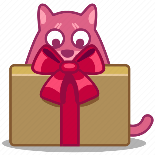 Bow, box, cat, delivery, gift, package icon - Download on Iconfinder