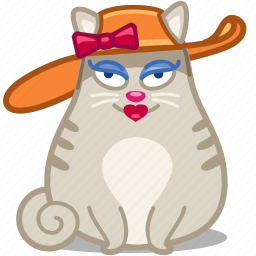 Cat, elegant, female, girl, hat, lady, pretty icon - Download on Iconfinder