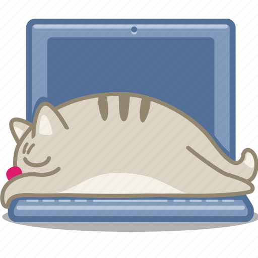 Cat, computer, laptop, pet, sleep icon - Download on Iconfinder