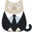cat, customer, suit, feline 