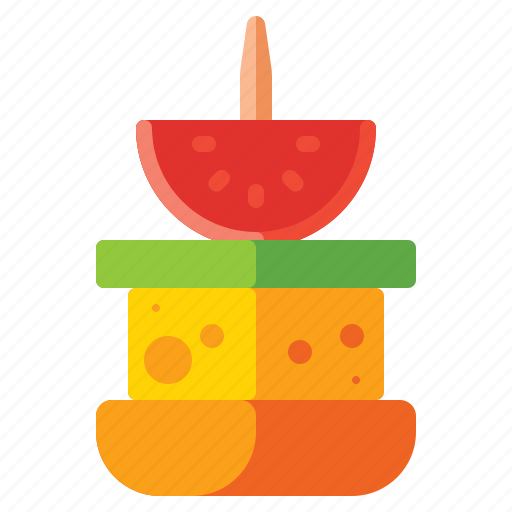 Canape, snacks, food, cheese, tomato, celery, bread icon - Download on Iconfinder