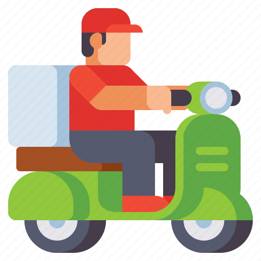 Delivery, man, male, scooter, package, shipping icon - Download on Iconfinder