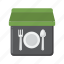 restaurant, place, cooking, food, spoon, fork, plate 