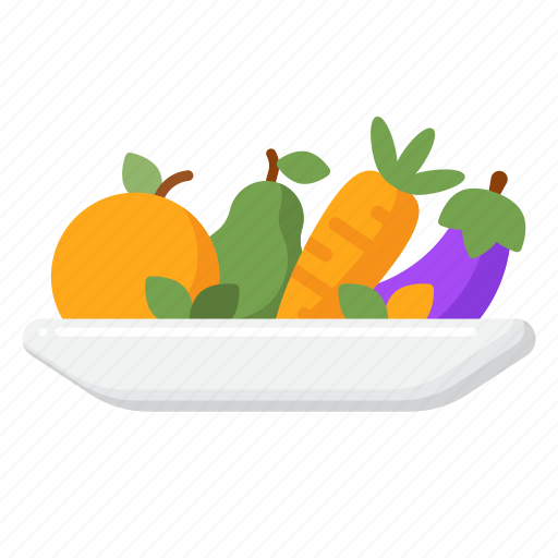 Vegan, vegetables, fruits, diet, carrot, orange, pear icon - Download on Iconfinder