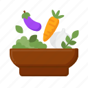 vegetables, carrot, eggplant, aubergine