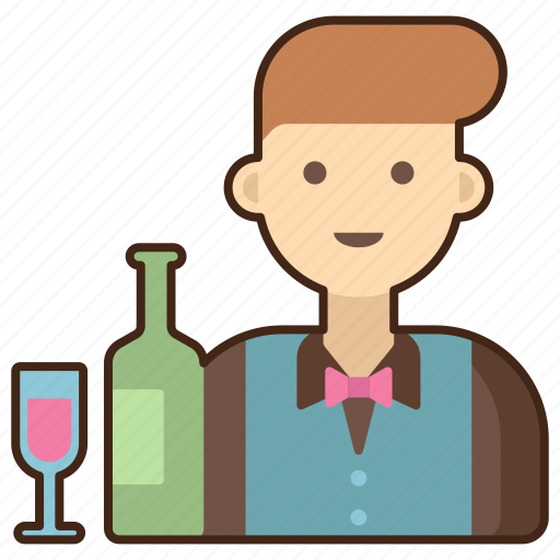Bartender, male, man, barman, waiter, cocktail, drink icon - Download on Iconfinder