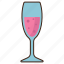 champagne, glass, glassware 