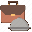corporate, catering, briefcase