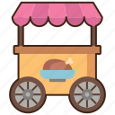 food, cart, stall