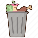 leftovers, trash, bin, rubbish, waste, food waste