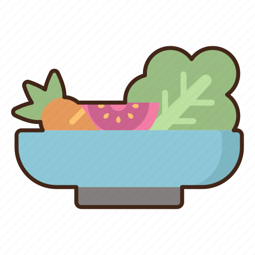 Salad, bowl, carrot, tomato, lettuce icon - Download on Iconfinder