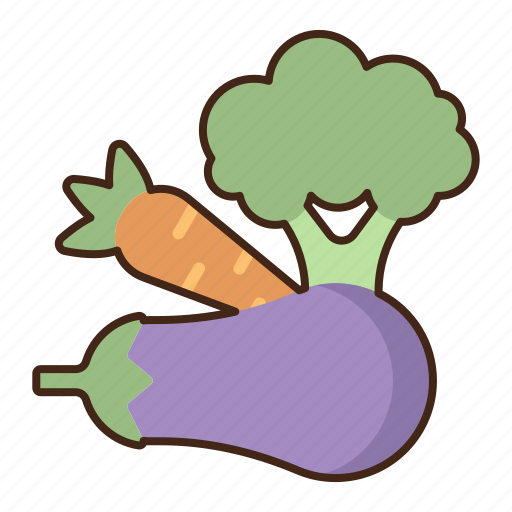 Vegetables, eggplant, aubergine, broccoli, carrot icon - Download on Iconfinder