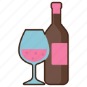 wine, glass, bottle, beverage, alcohol