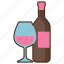 wine, glass, bottle, beverage, alcohol 