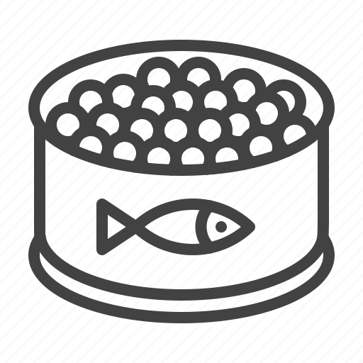 Canned, caviar, eggs, fish, red, salmon icon - Download on Iconfinder