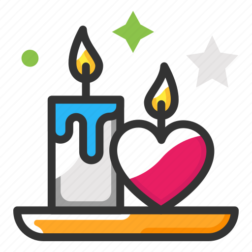 Candle, heart, love, valentines day icon - Download on Iconfinder