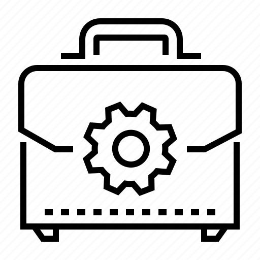 Briefcase, business, case, cog icon - Download on Iconfinder