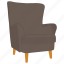 armchair, bergere, bergere chair, couch chair, sofa 