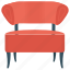 chair, club chair, lawn chair, wing chair, wingback chair 