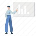 business, man, presentation, analytics, statistics, suit, graph