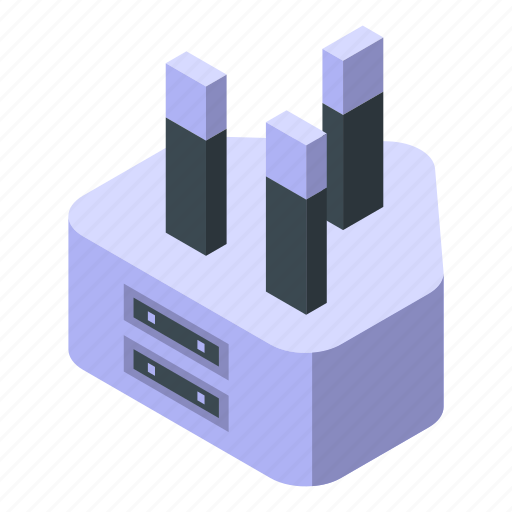 Charger, isometric, computer icon - Download on Iconfinder
