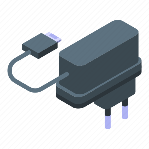 Phone, charger, isometric icon - Download on Iconfinder