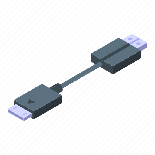 Cable, charger, isometric icon - Download on Iconfinder