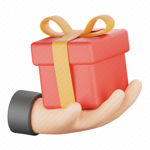 Gift, present, prize, surprise, charity, donation, fundraising 3D illustration - Download on Iconfinder