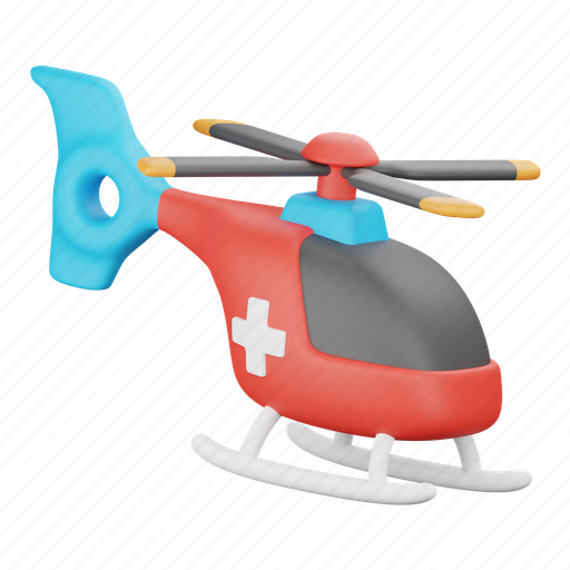 Helicopter, air, transport, emergency, ambulance, charity, donation 3D illustration - Download on Iconfinder
