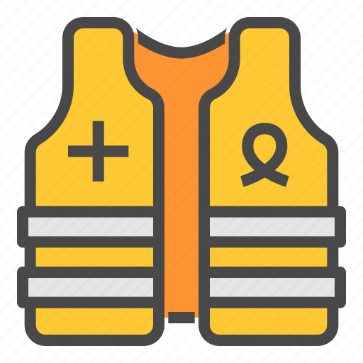 Volunteer, vest, rescue, charity, donation icon - Download on Iconfinder