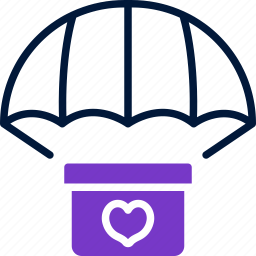 Parachute, donation, delivery, charity, assistance icon - Download on Iconfinder