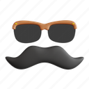 glasses, and, moustachea, eyeglasses, fathers day, dad, fashion, man
