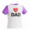 shirt, tshirt, i love dad, dad, fathers day, fashion