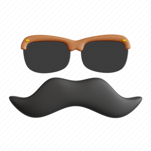 Glasses, and, moustachea, eyeglasses, fathers day, dad, fashion icon - Download on Iconfinder